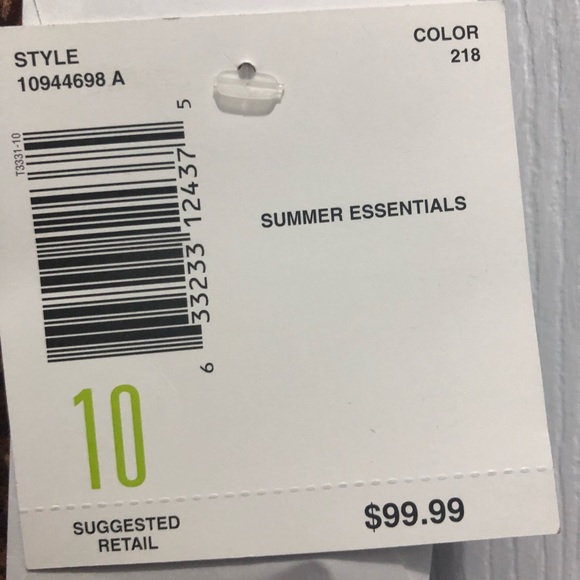 Liz Claiborne Summer Dress In Amimal Print, NWT!! - Picture 6 of 10